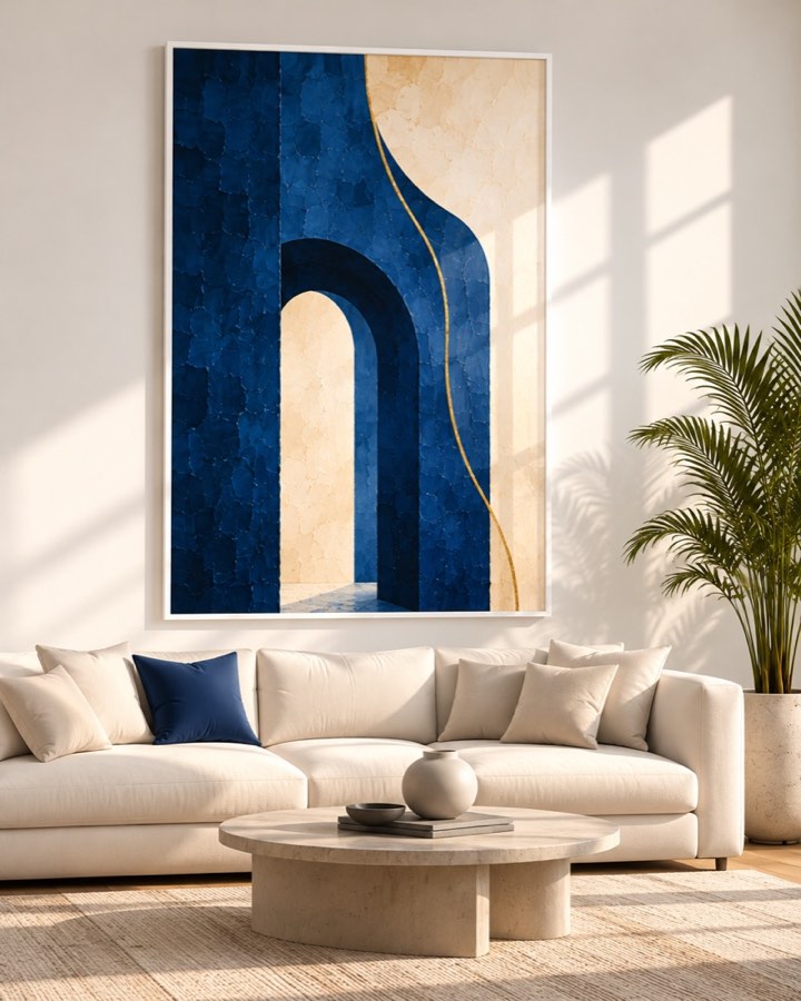 Tableau L'Arche — collection Bleu & Or