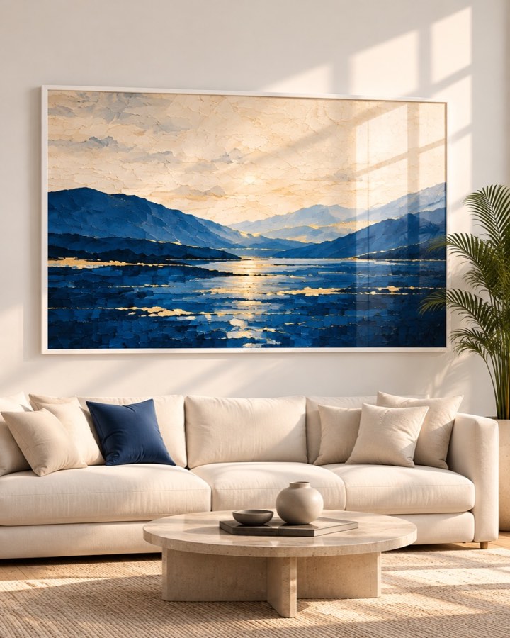 Tableau Vallée d'Azur — collection Bleu & Or