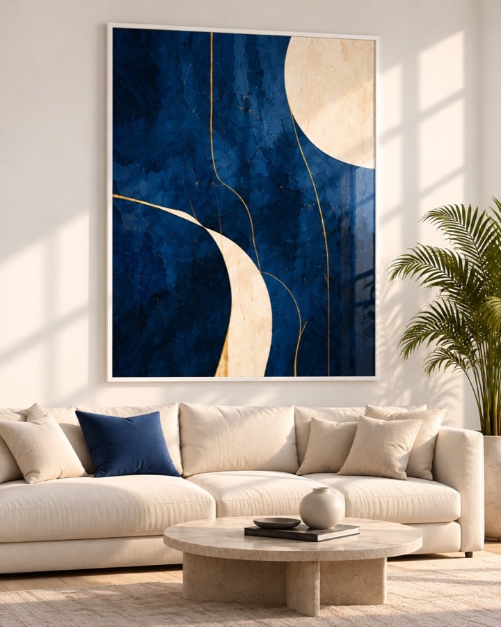 Tableau Croissant d'Or — collection Bleu & Or