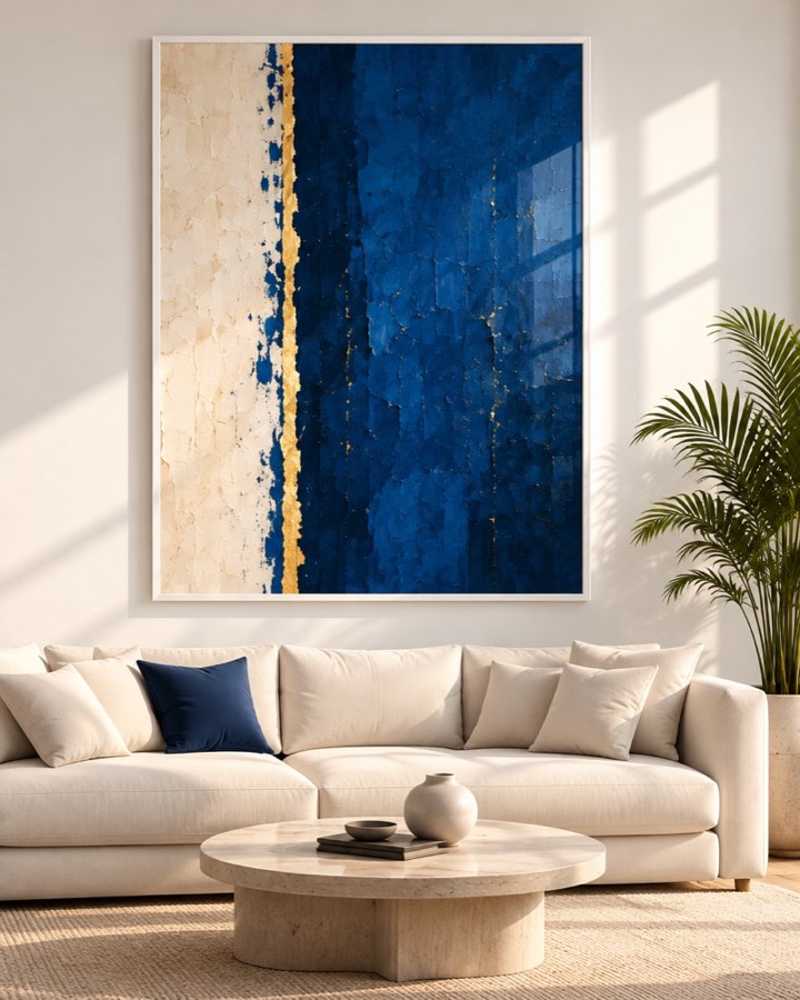 Tableau Reflet Nocturne — collection Bleu & Or