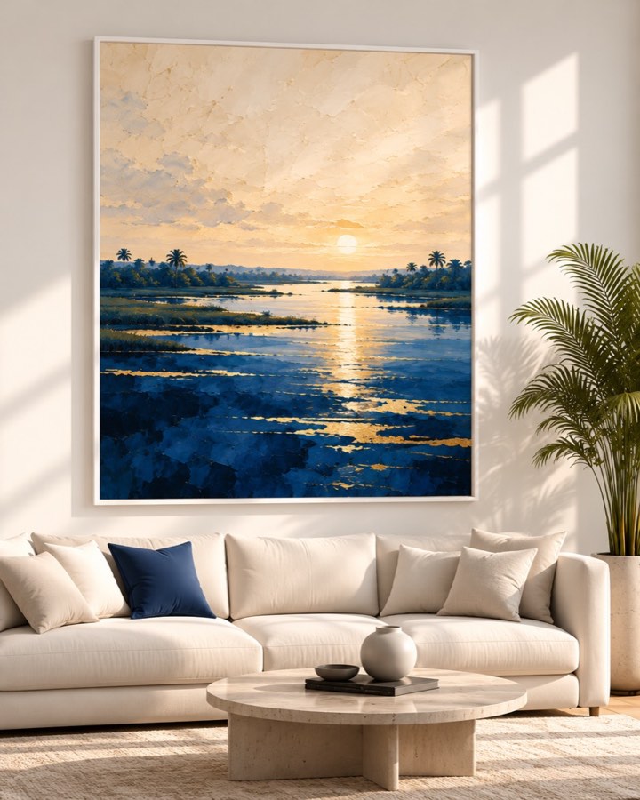 Tableau Nuit d'Azur — collection Bleu & Or