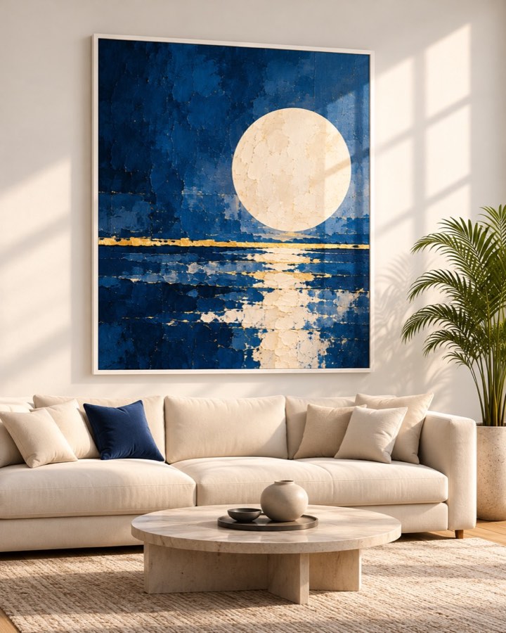 Tableau Éclat d'Or — collection Bleu & Or