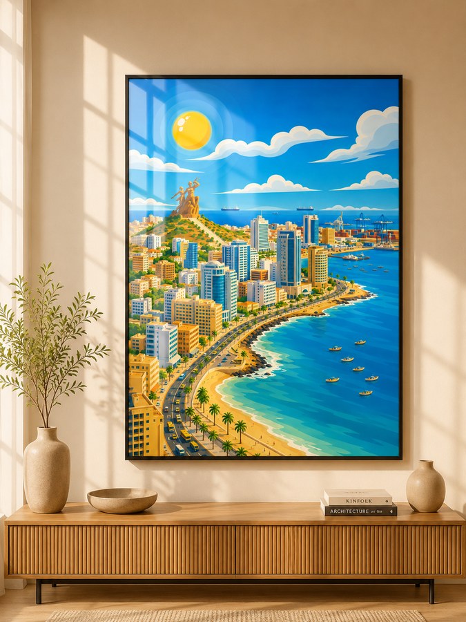 Tableau Dakar Côtière — collection Blue Sky