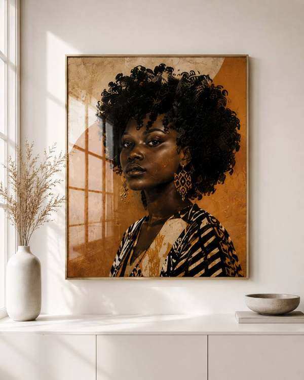 Tableau sereine  (Femme Africaine) — collection Art Africain & Portraits