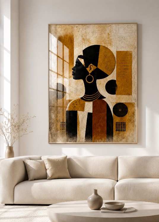 Tableau Silhouette d’Or — collection Art Africain & Portraits
