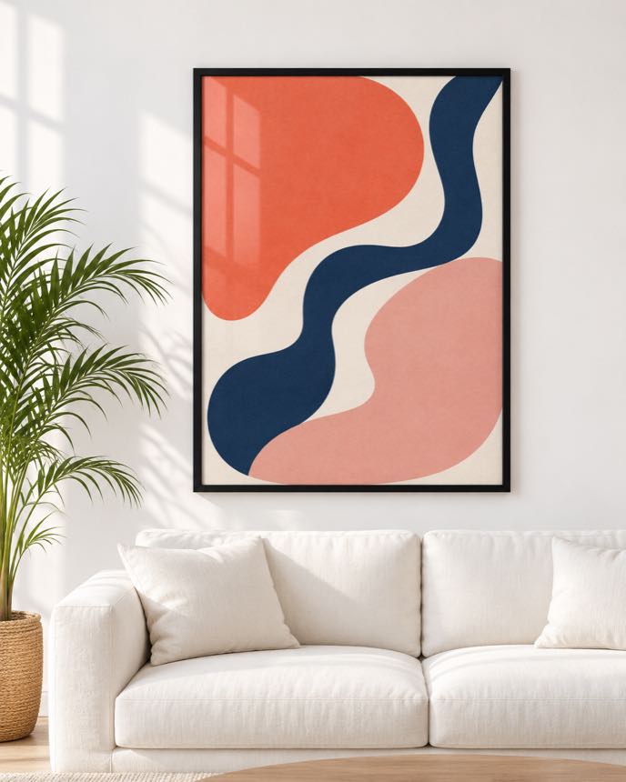 Tableau Corail Poudré — collection Esprit Matisse