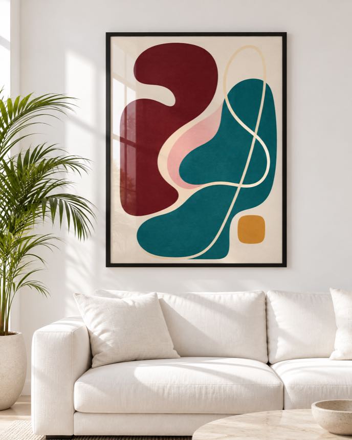 Tableau Bordeaux & Jade — collection Esprit Matisse