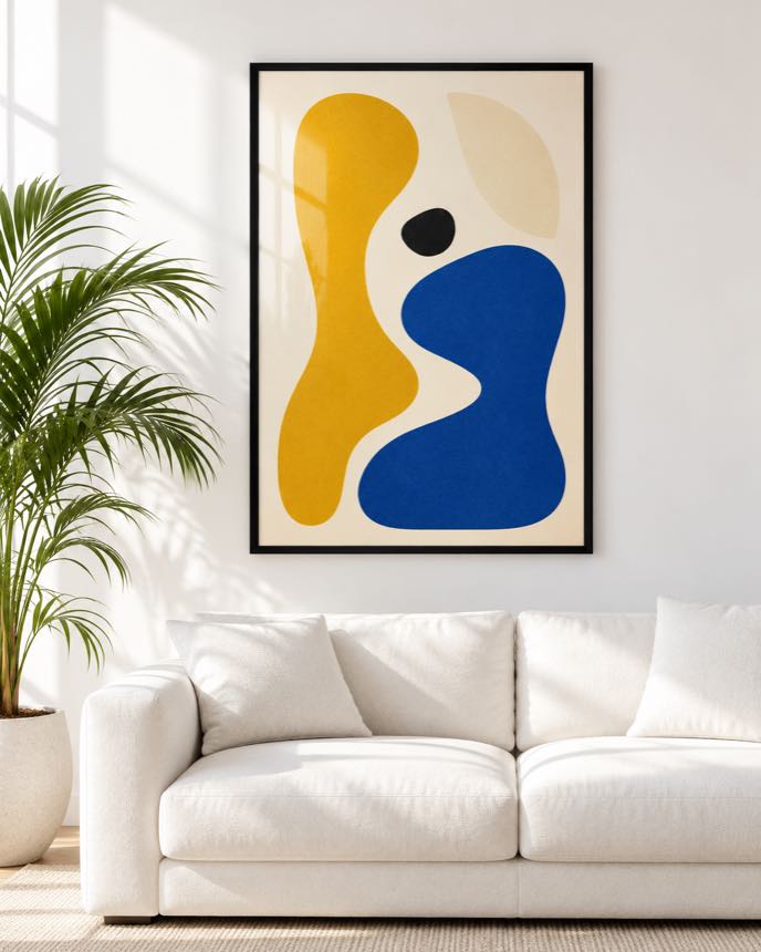 Tableau Jaune & Bleu — collection Esprit Matisse