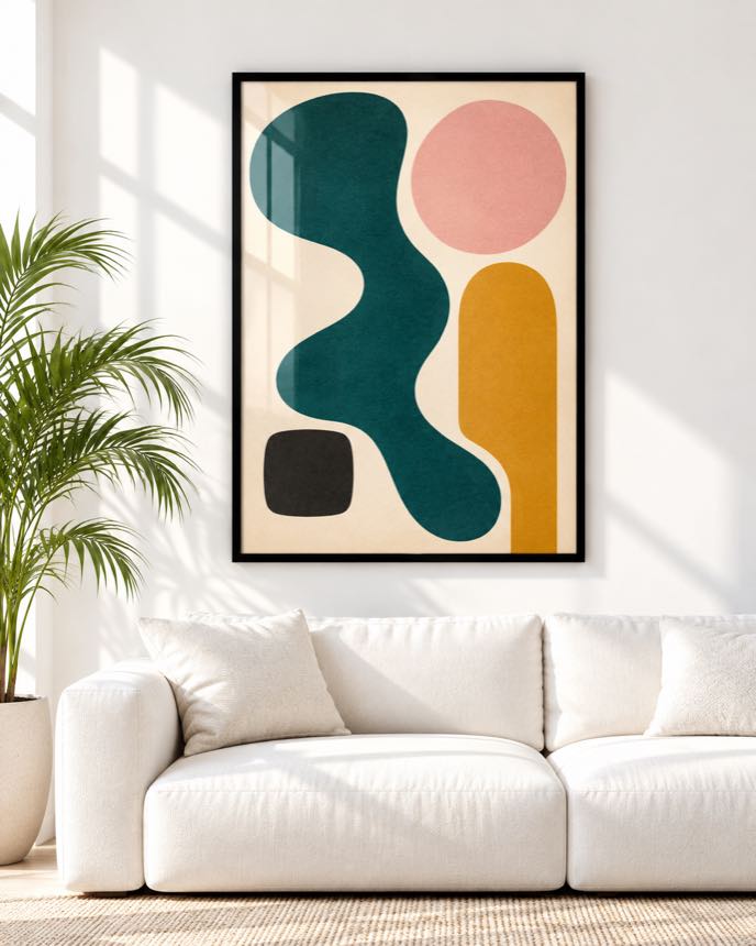 Tableau Sarcelle & Rose — collection Esprit Matisse