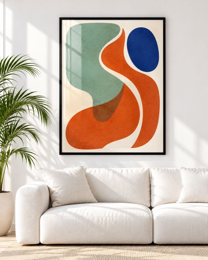 Tableau Flamme Orange — collection Esprit Matisse