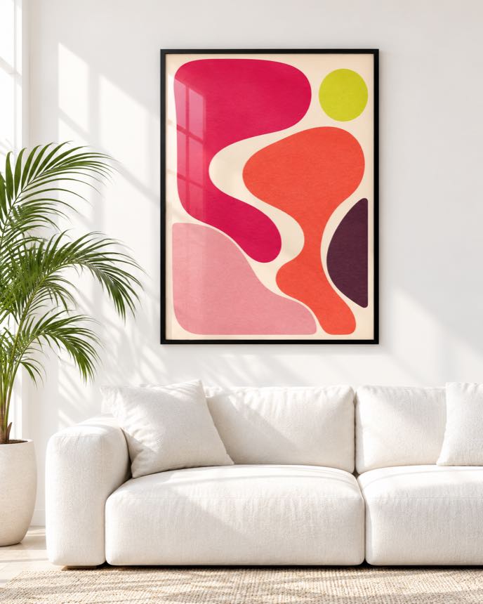 Tableau Rose Électrique — collection Esprit Matisse