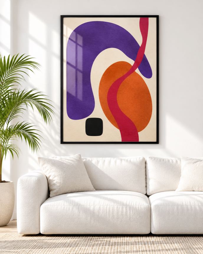 Tableau Violet & Corail — collection Esprit Matisse