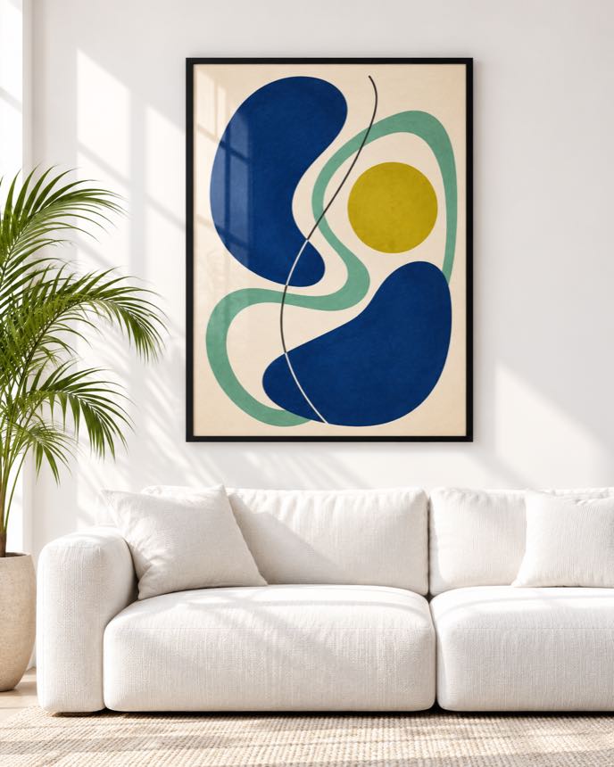 Tableau Bleu & Anis — collection Esprit Matisse
