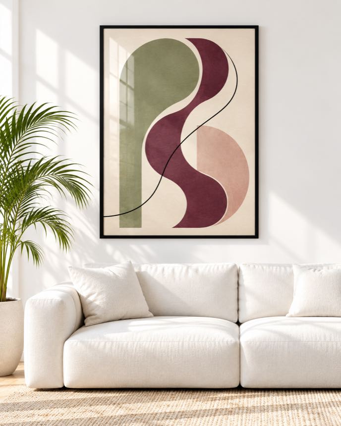Tableau Olive & Grenat — collection Esprit Matisse