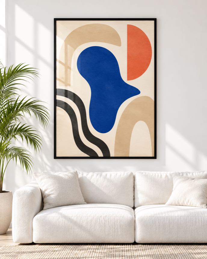 Tableau Bleu & Sable — collection Esprit Matisse
