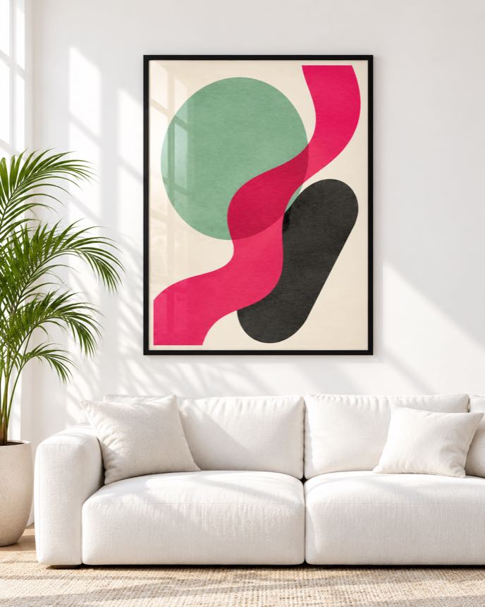 Tableau Menthe & Fuchsia — collection Esprit Matisse