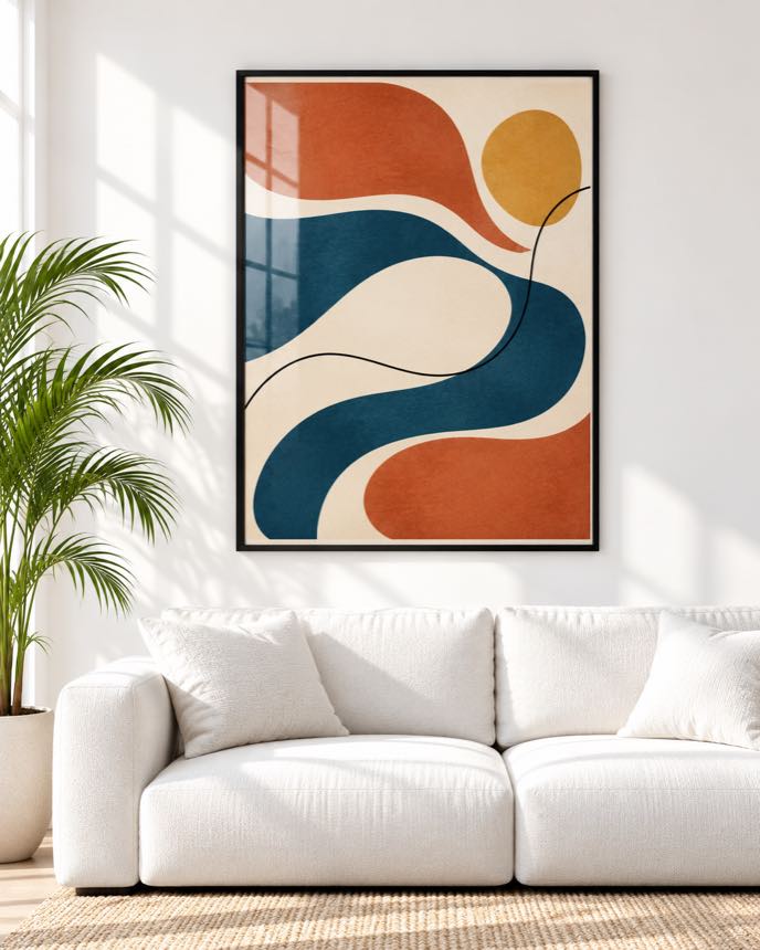 Tableau Pétrole & Rouille — collection Esprit Matisse