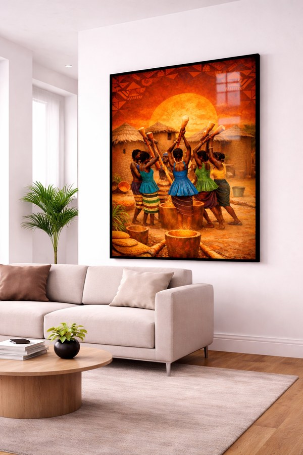Tableau Femmes en Fête — collection Gainde Timis