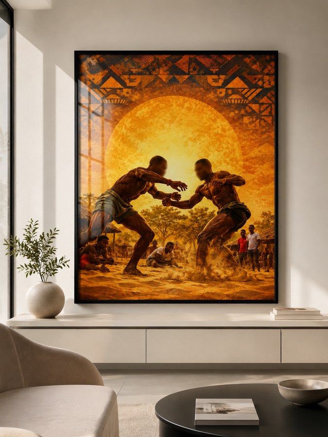 Tableau Laamb — Combat — collection Gainde Timis