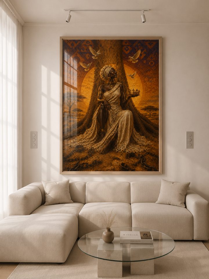 Tableau Reine du Baobab — collection Gainde Timis