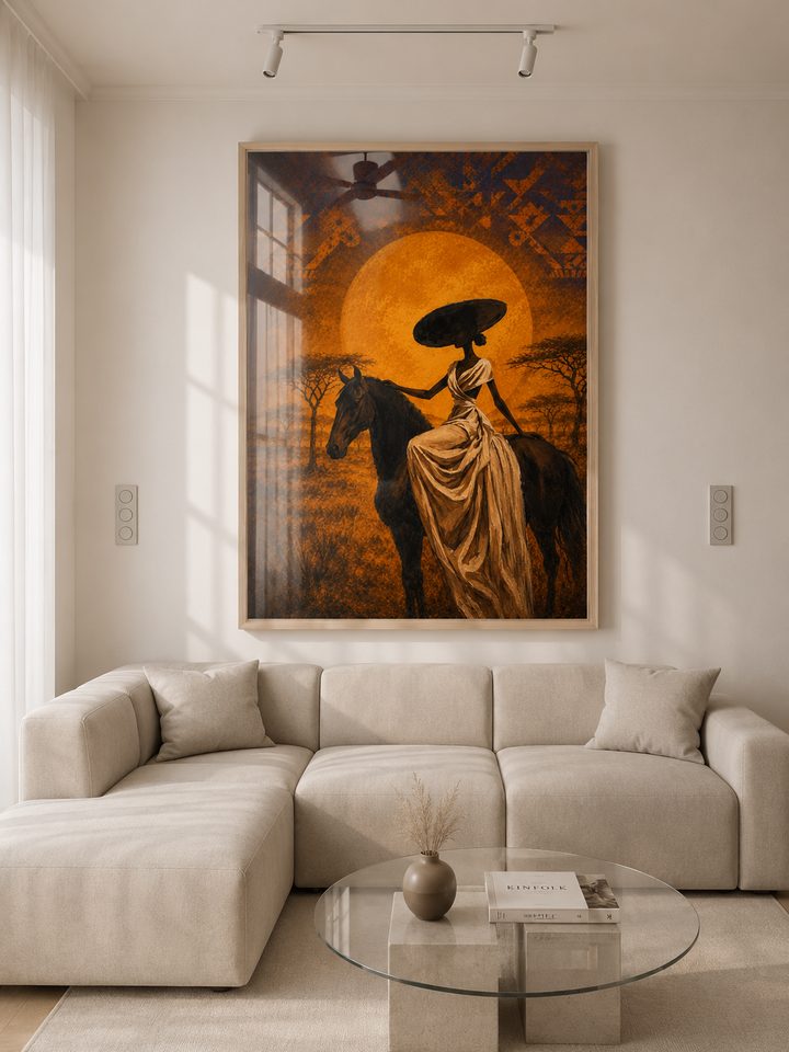 Tableau Cavalière du Soleil — collection Gainde Timis