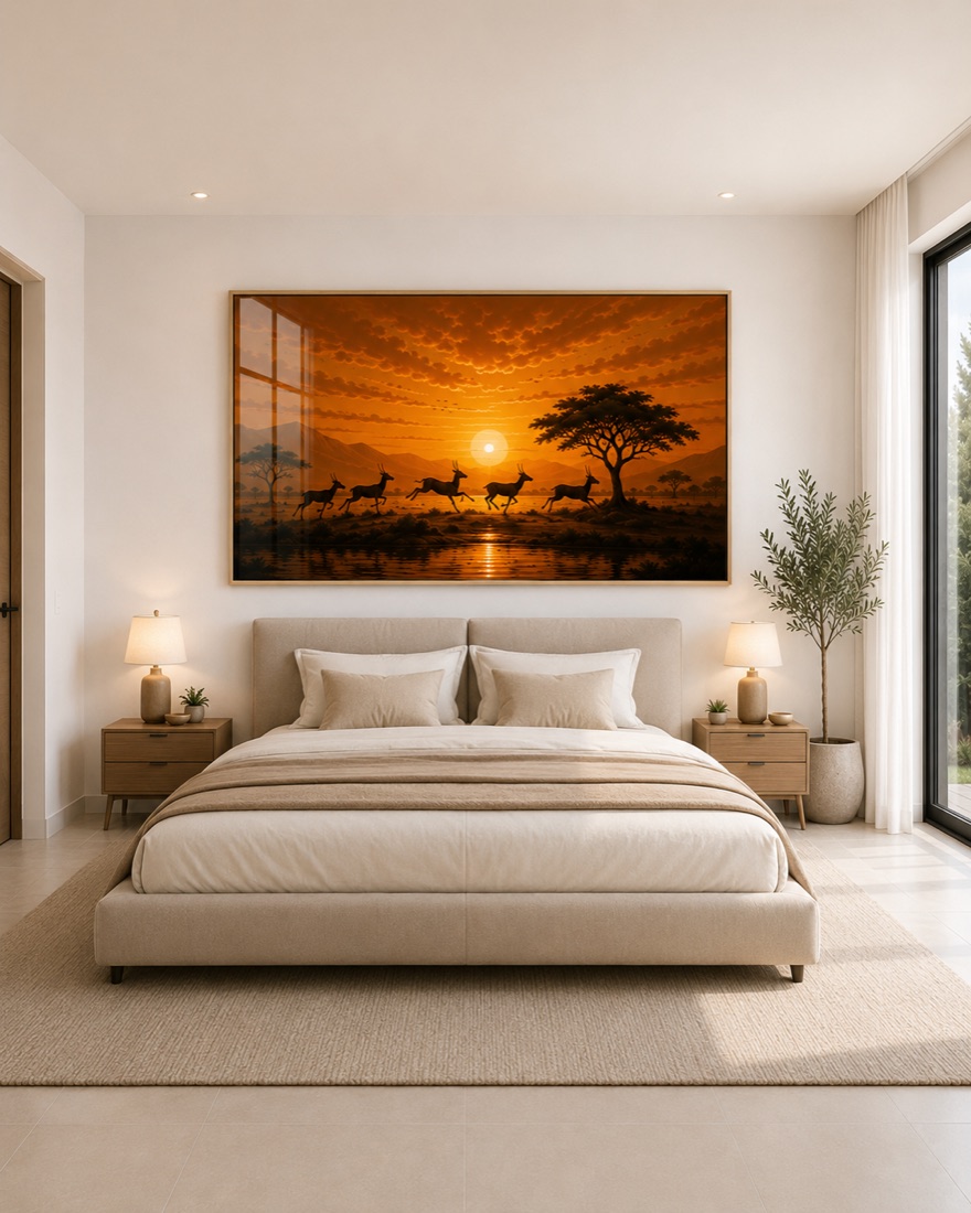 Tableau Galop des Gazelles — collection Coucher de Soleil