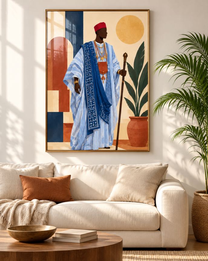 Tableau Notable Bleu Ciel — collection Grand Boubou