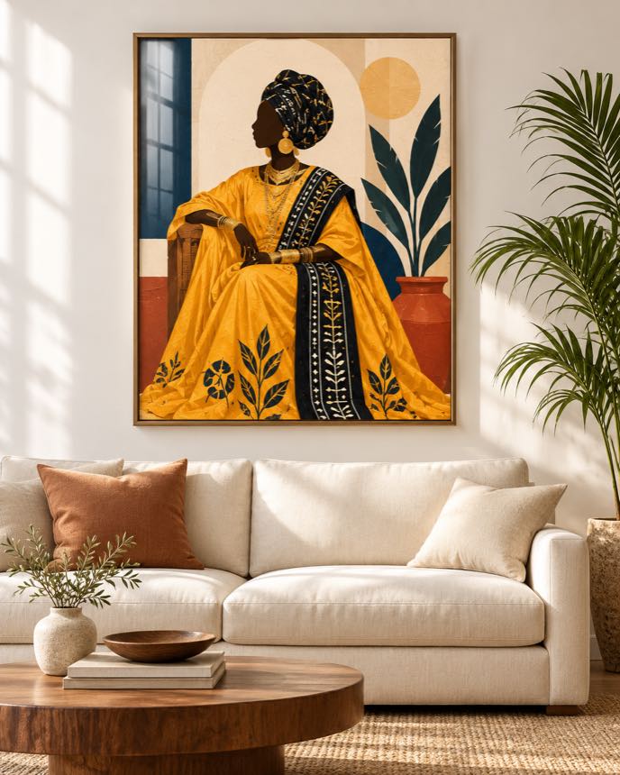 Tableau Dame Soleil — collection Grand Boubou