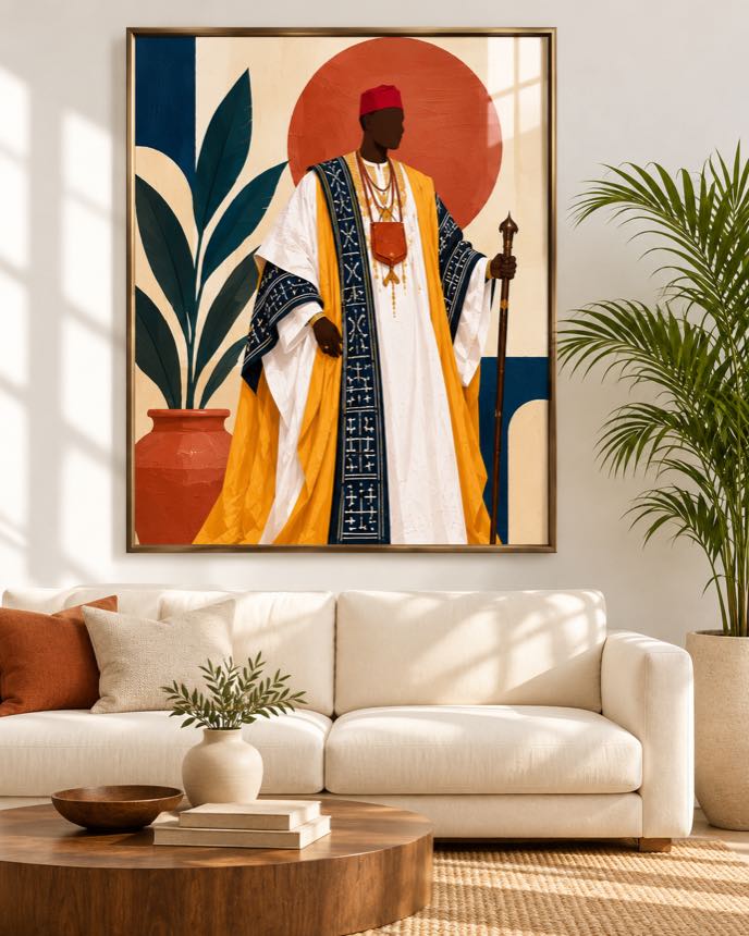 Tableau Notable Jaune & Blanc — collection Grand Boubou