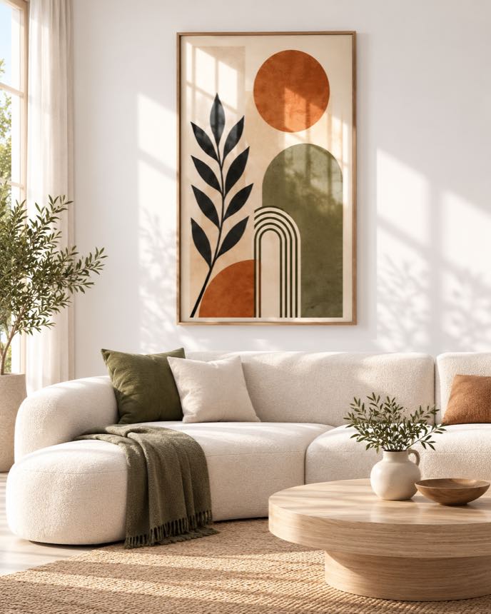 Tableau Feuille d'Olive — collection Jardin Bohème