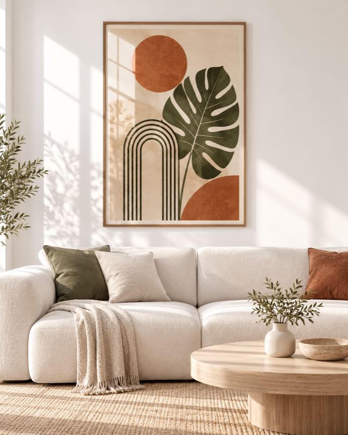 Tableau Monstera Arche — collection Jardin Bohème