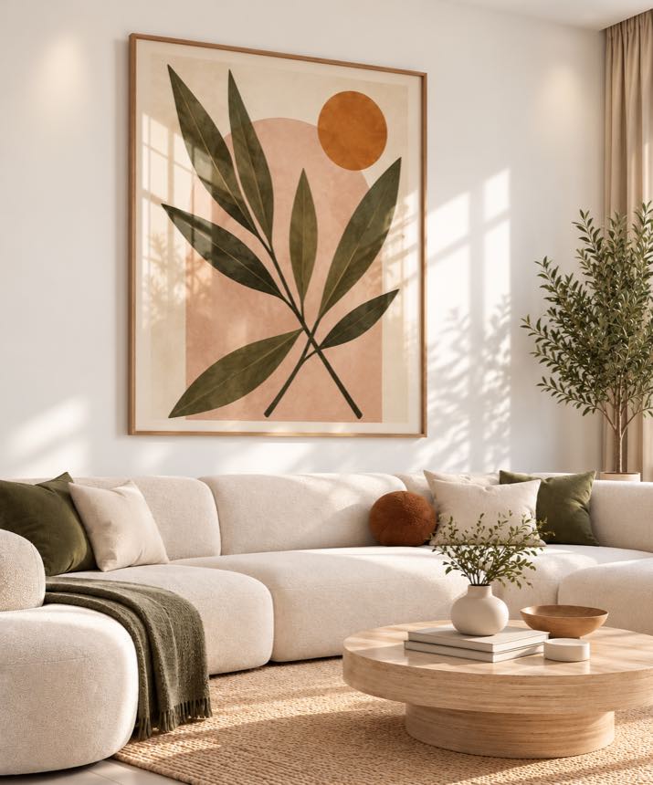 Tableau Palme Rosée — collection Jardin Bohème