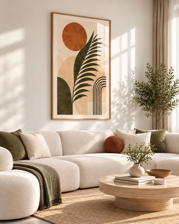 Tableau Palme Cuivrée — collection Jardin Bohème