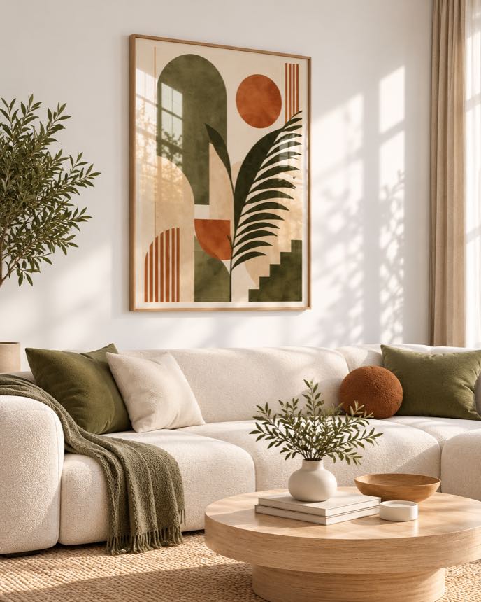 Tableau Feuille Escalier — collection Jardin Bohème