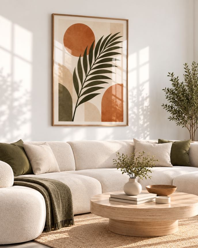Tableau Palme Terracotta — collection Jardin Bohème