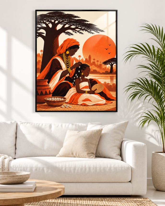 Tableau La Tresse — collection Jigéeni Dëkk bi