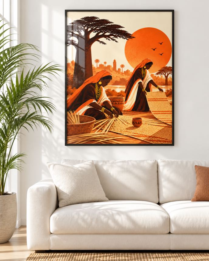 Tableau La Natte — collection Jigéeni Dëkk bi