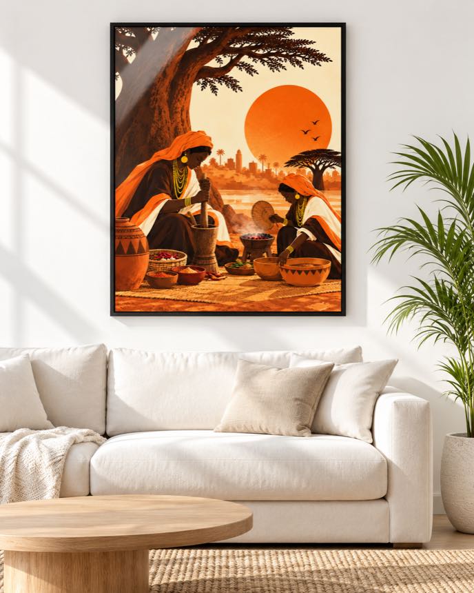 Tableau Le Mortier — collection Jigéeni Dëkk bi