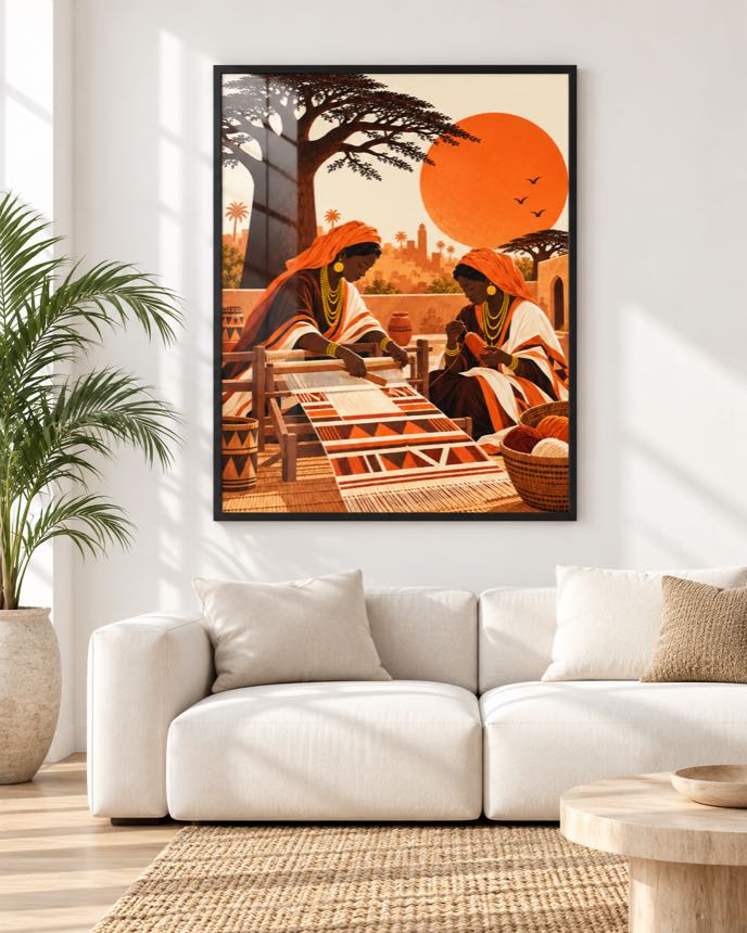 Tableau La Tisserande — collection Jigéeni Dëkk bi
