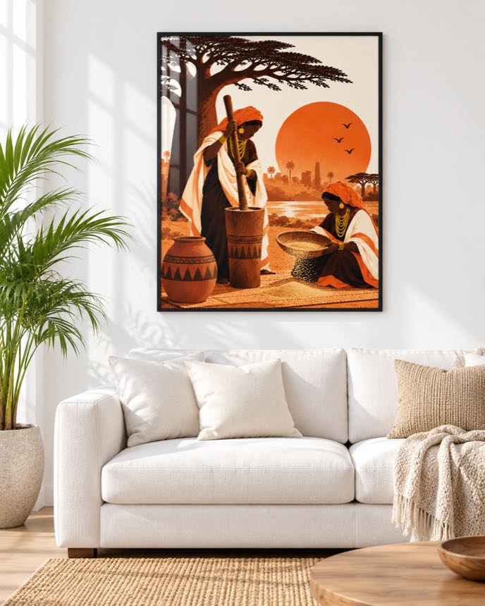 Tableau Le Vannage — collection Jigéeni Dëkk bi
