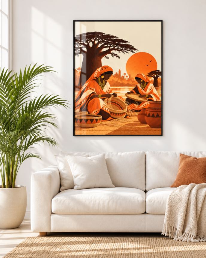 Tableau Les Vannières — collection Jigéeni Dëkk bi