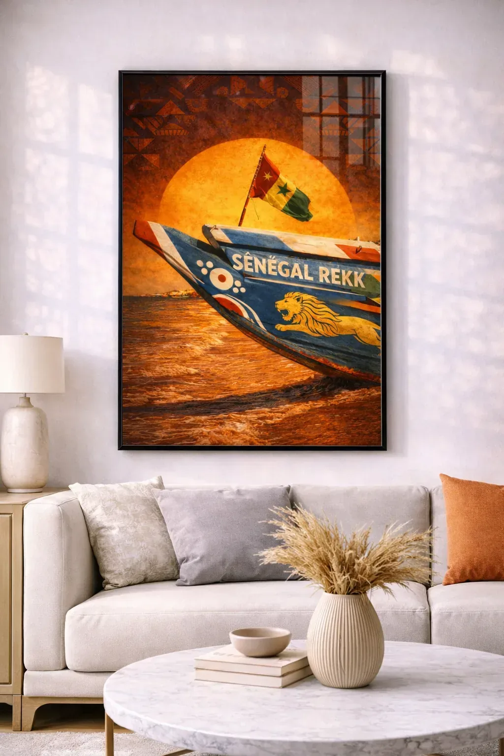 Tableau Pirogue Sénégal — collection Gainde Timis