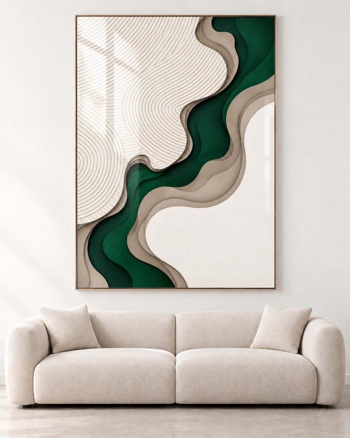 Tableau Vague Sapin — collection Ondulations