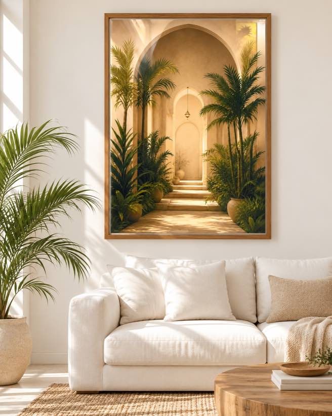 Tableau Lanterne du Patio — collection Riad Doré