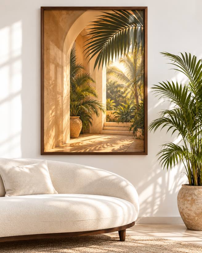 Tableau Palme au Vent — collection Riad Doré