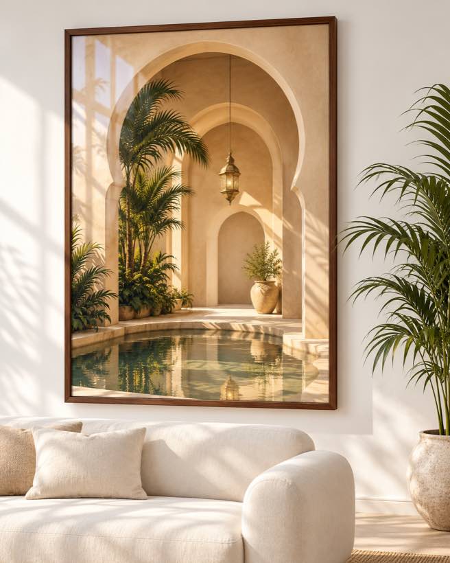 Tableau Bassin du Riad — collection Riad Doré