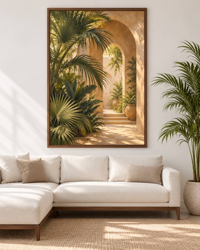 Tableau Ombre des Palmes — collection Riad Doré