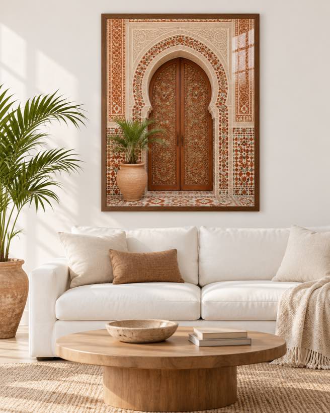 Tableau Porte de Fès — collection Riad Doré