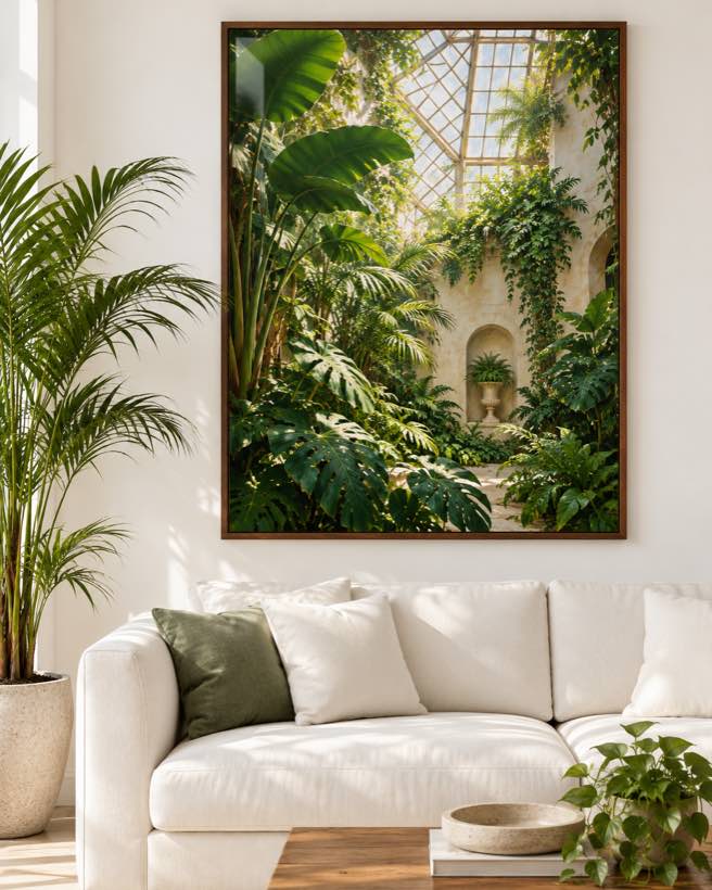 Tableau Serre Tropicale — collection Riad Doré