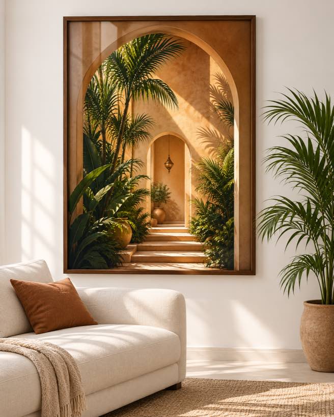 Tableau Cour Ombragée — collection Riad Doré